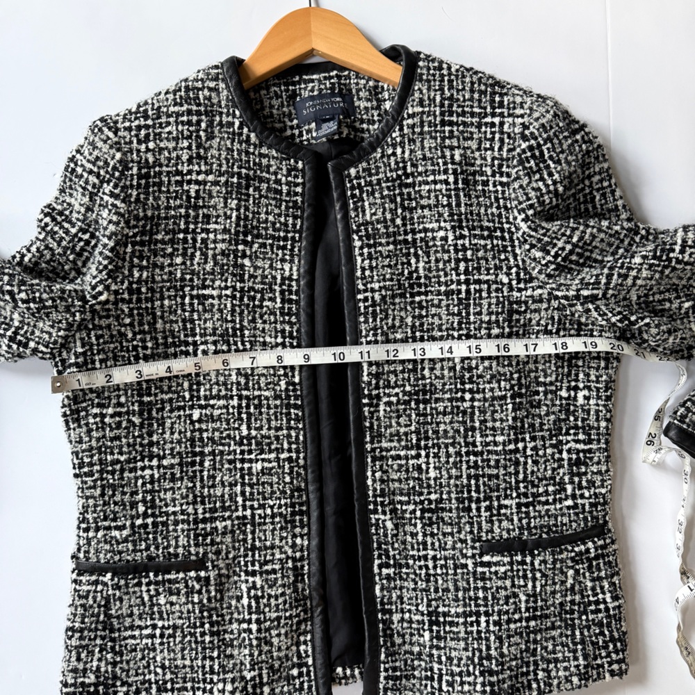 Jones New York Signature Black and White Tweed Jacket Size 12 - Picture 8 of 11